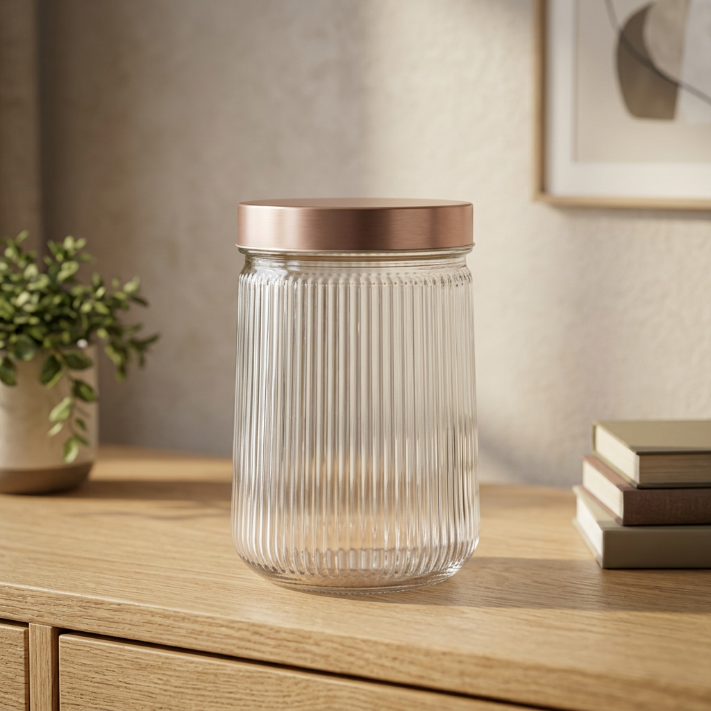 Velvet Glass Jar with Metal Lid - 900ml