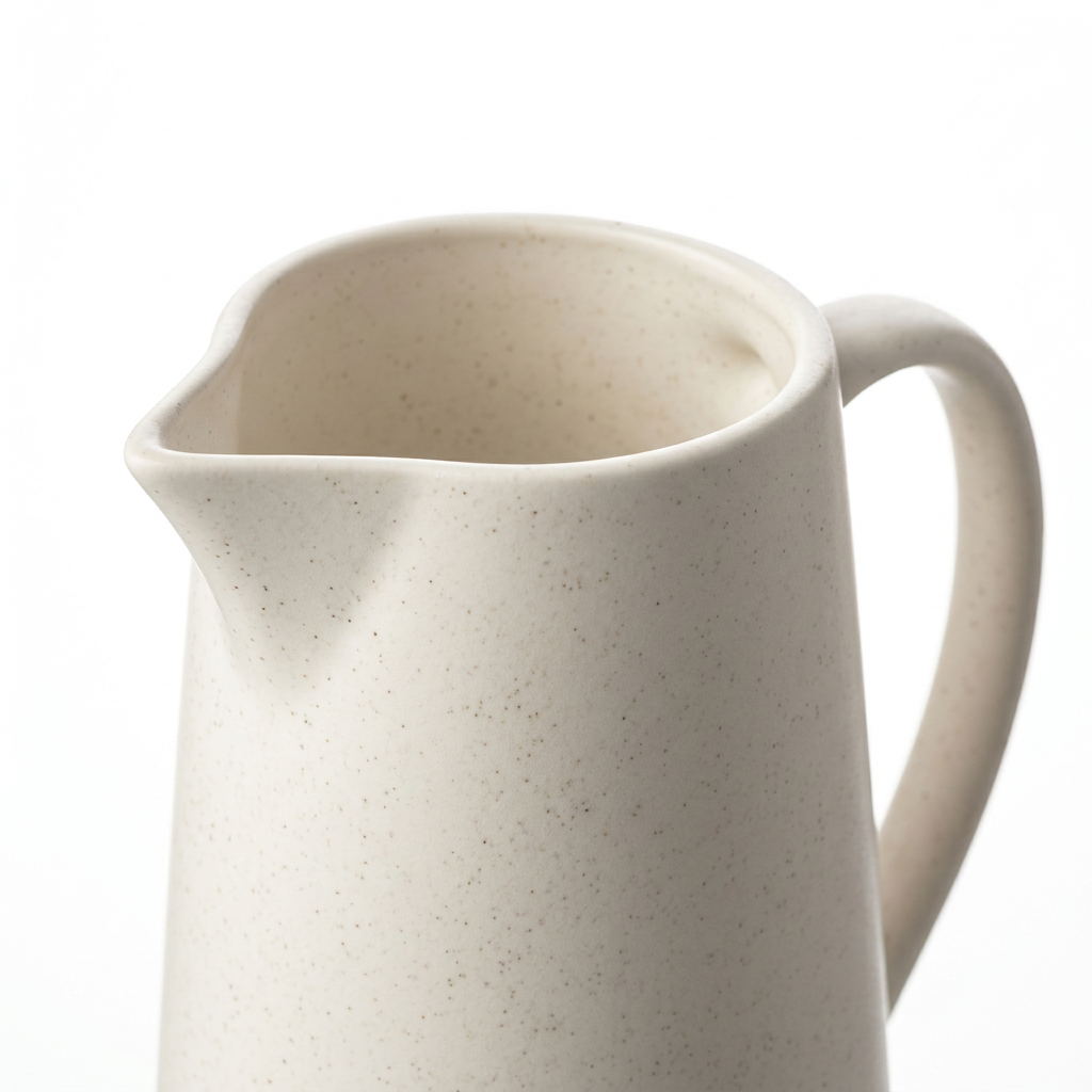 Ceramic Jug with Handle Cream - 500ml
