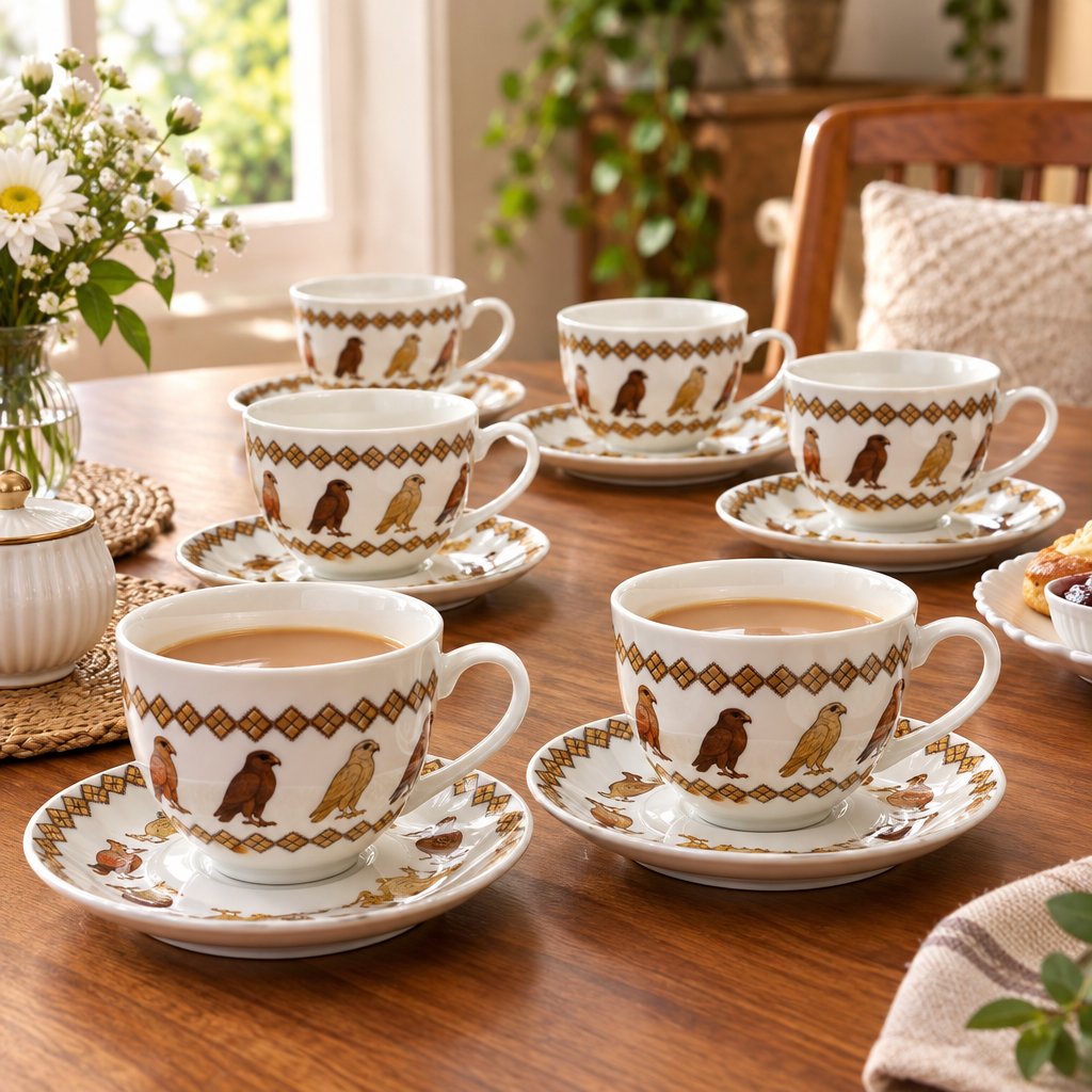 Hamid 6-Piece Tea Cup Set - 200ml