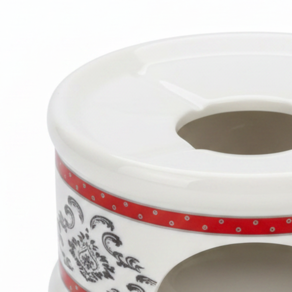 Ceramic Kettle Warmer White - 12×6cm