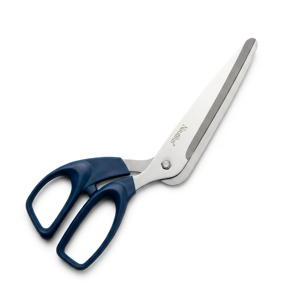 Nautilus Pizza Scissors Navy Blue & Silver - 25cm