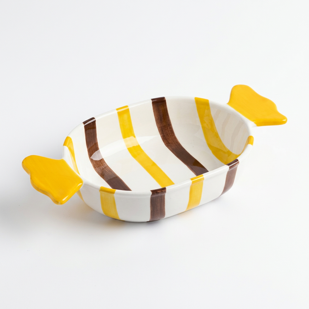 Ceramic Bowl with Two Handles - 17×12cm