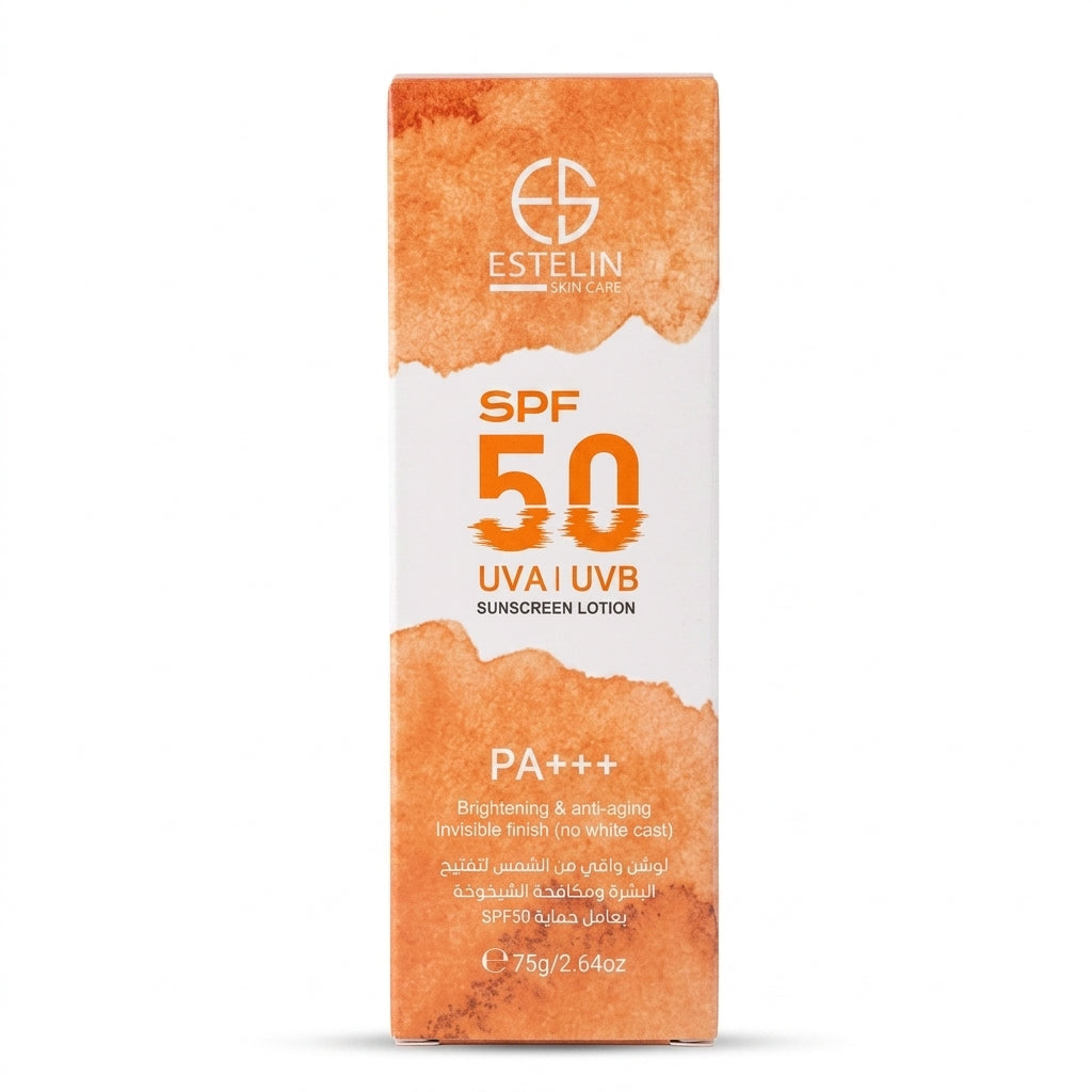 Estelin Brightening & Anti-Aging Sunscreen Lotion SPF 50 UVA/UVB PA+++ 75g