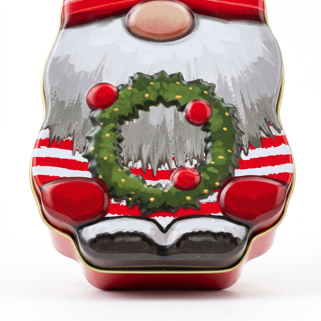 Christmas Gnome Metal Candy Box - 15×8cm