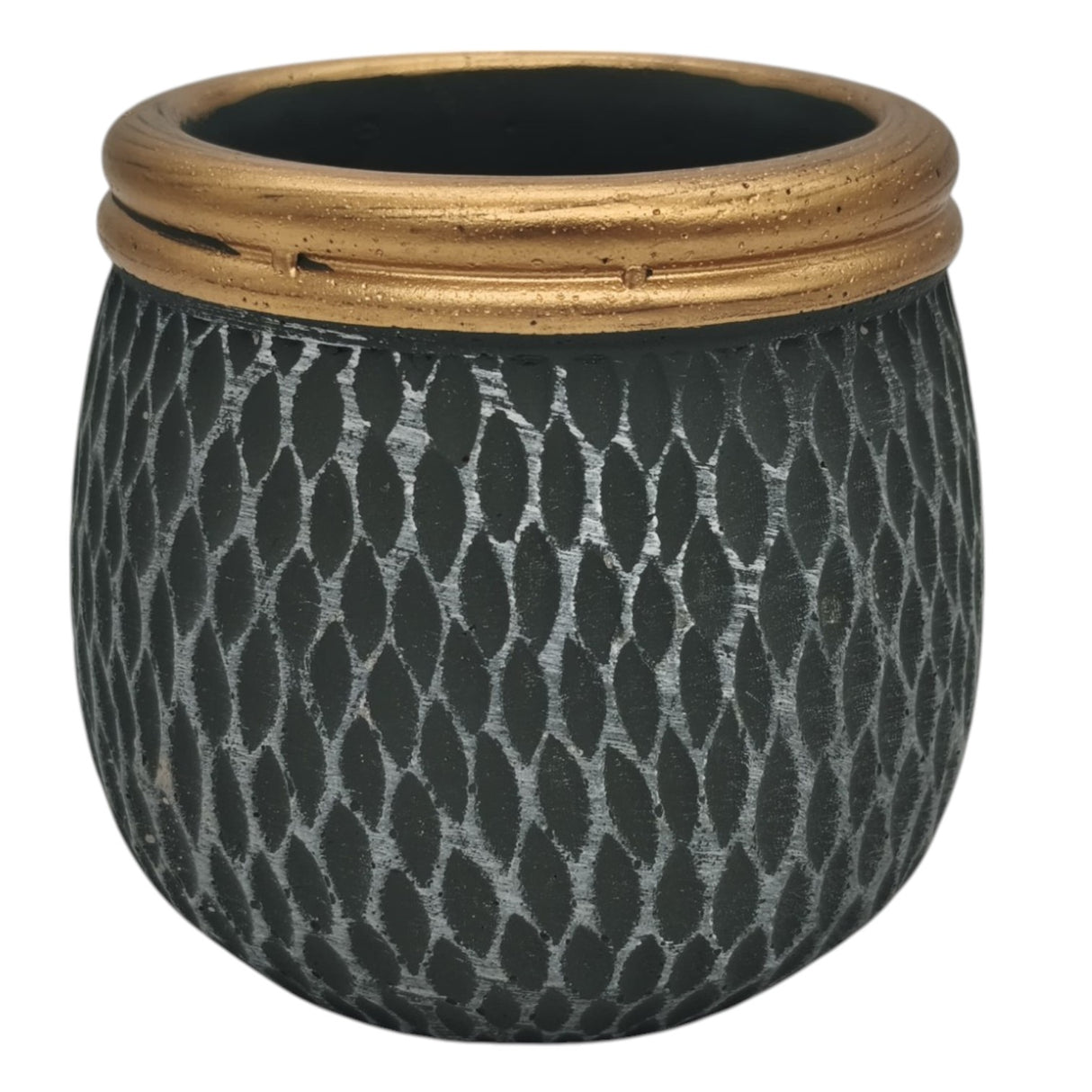 AKDC Ceramic Vase Home Décor Accents Table 11cmX10cm-Green&Gold