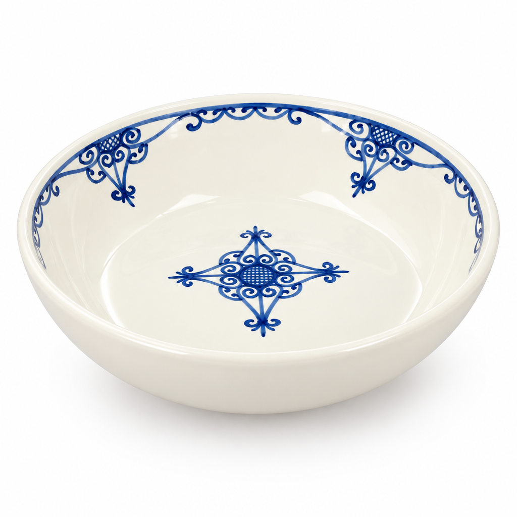 Slama Ceramic Deep Plate Off-White - 26cm