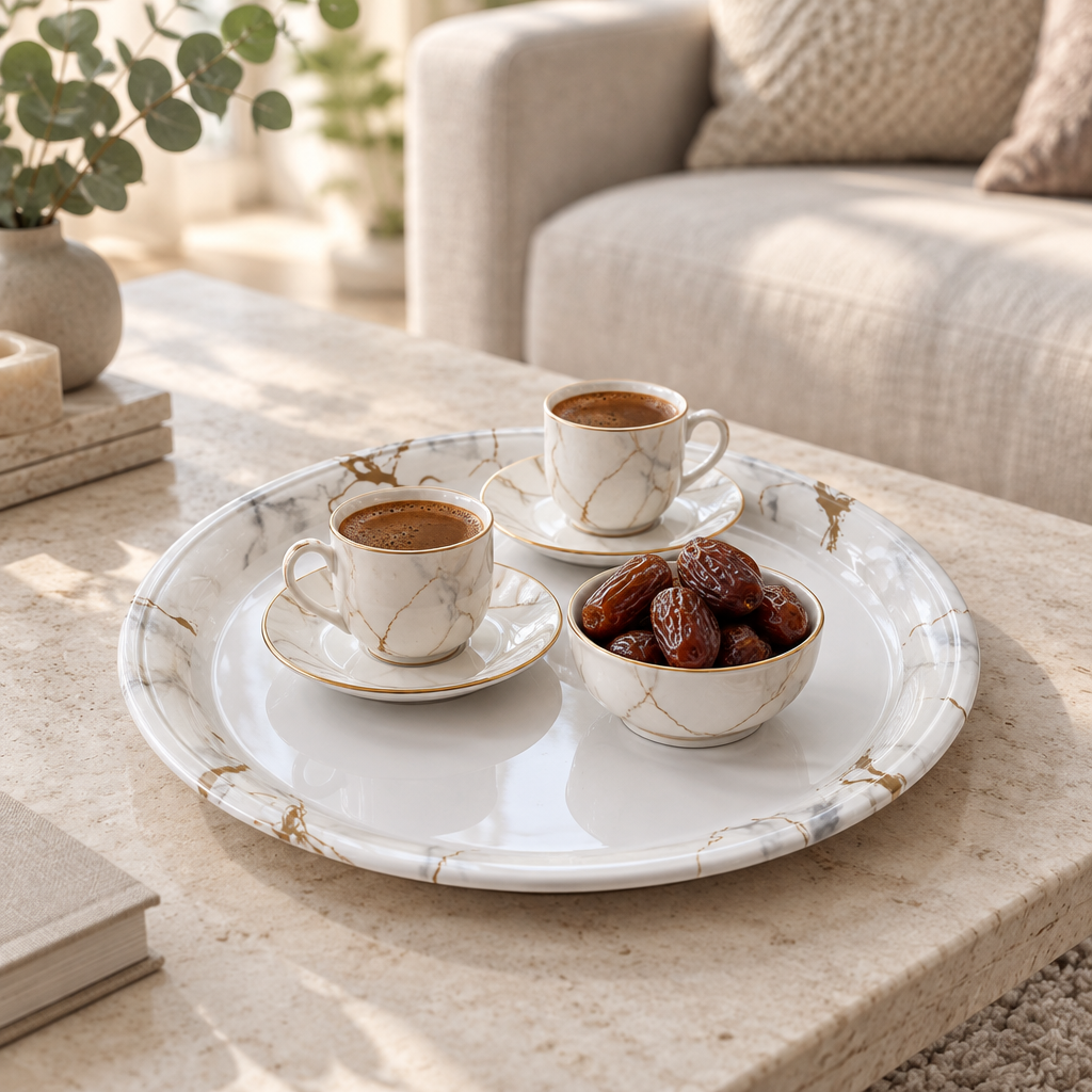 Kitchenmark Round Melamine Serving Tray - 35cm