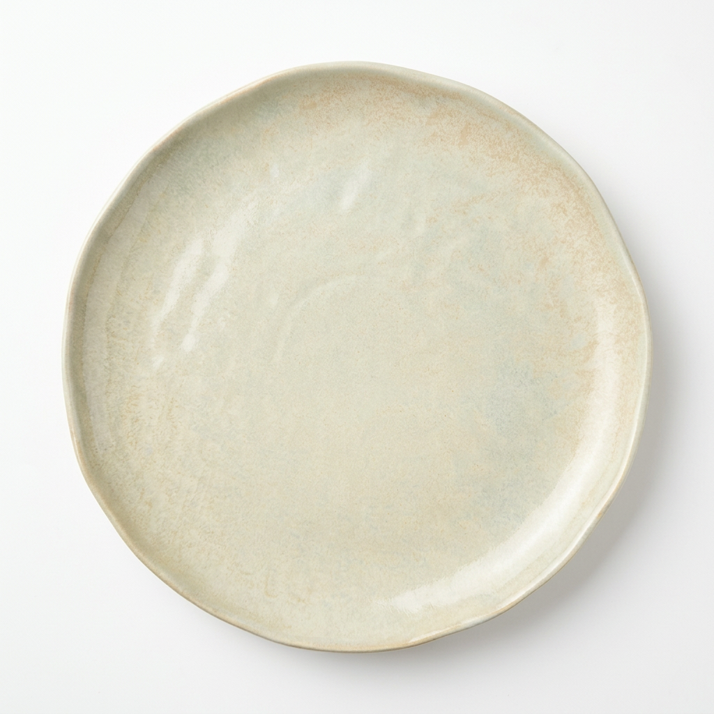 Ceramic Plate with Wavy Rim - 27cm
