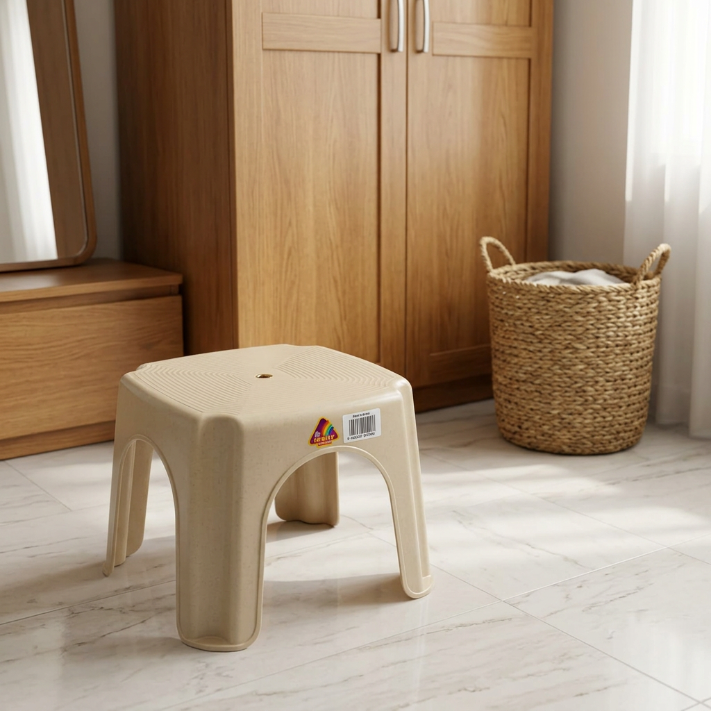 Family Plastic Stool Beige - 20×25cm