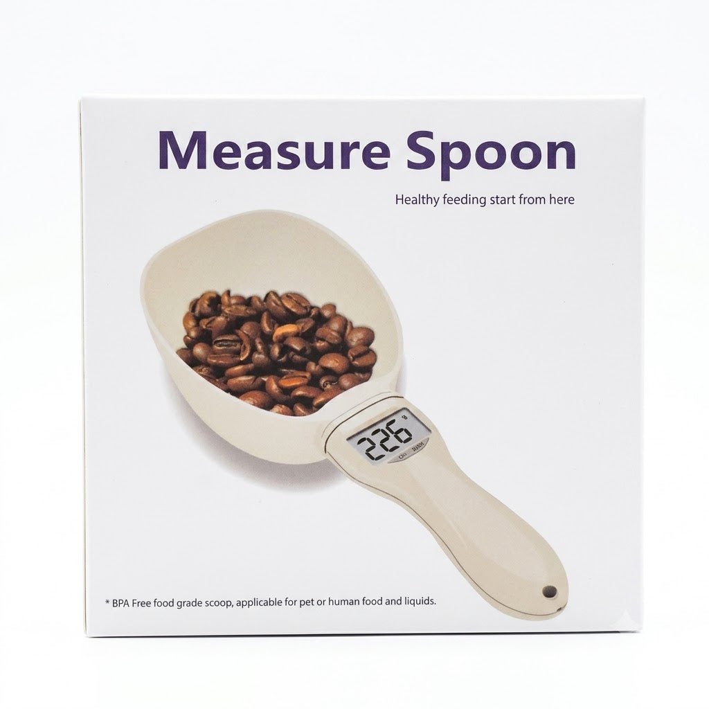 Digital Measure Spoon with LCD Display – BPA-Free Food Grade Kitchen & Pet Feeding Scale Spoon