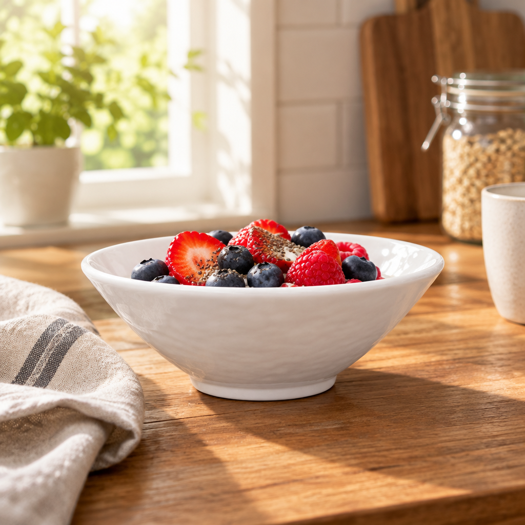 Elite Melamine Bowl White - 5.5 Inch