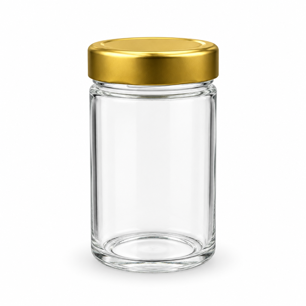 Nautilus Glass Jar with Gold Lid - 220ml