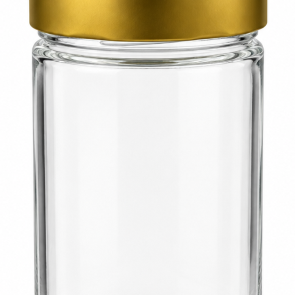 Nautilus Glass Jar with Gold Lid - 220ml