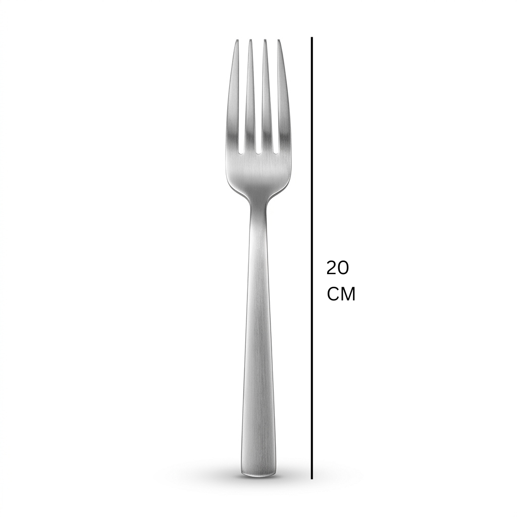 Stainless Steel Fork Set of 6 - 20cm Matt Silver