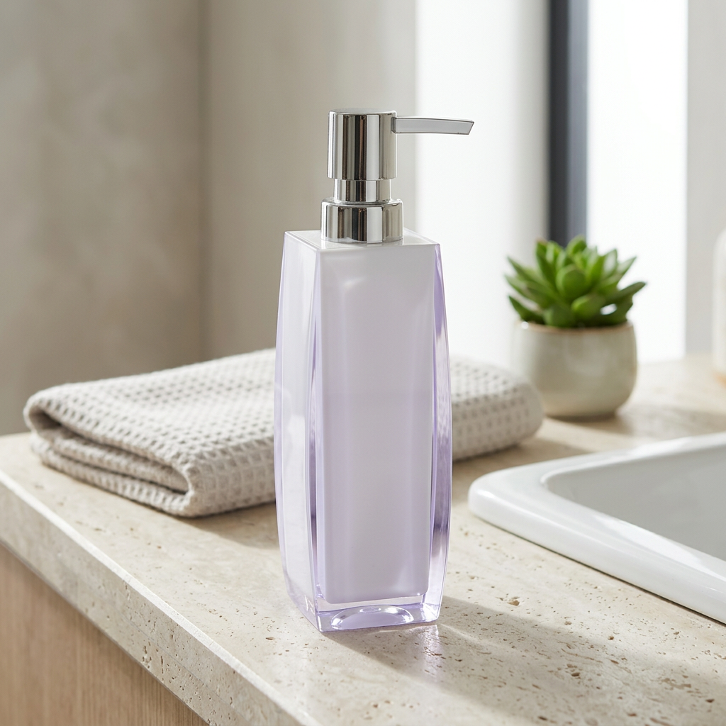Acrylic Liquid Soap Dispenser White - 400ml