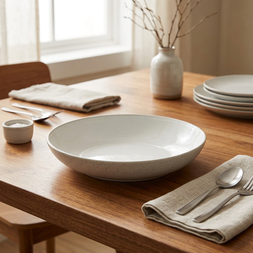 Ceramic Bowl Light Grey - 28cm