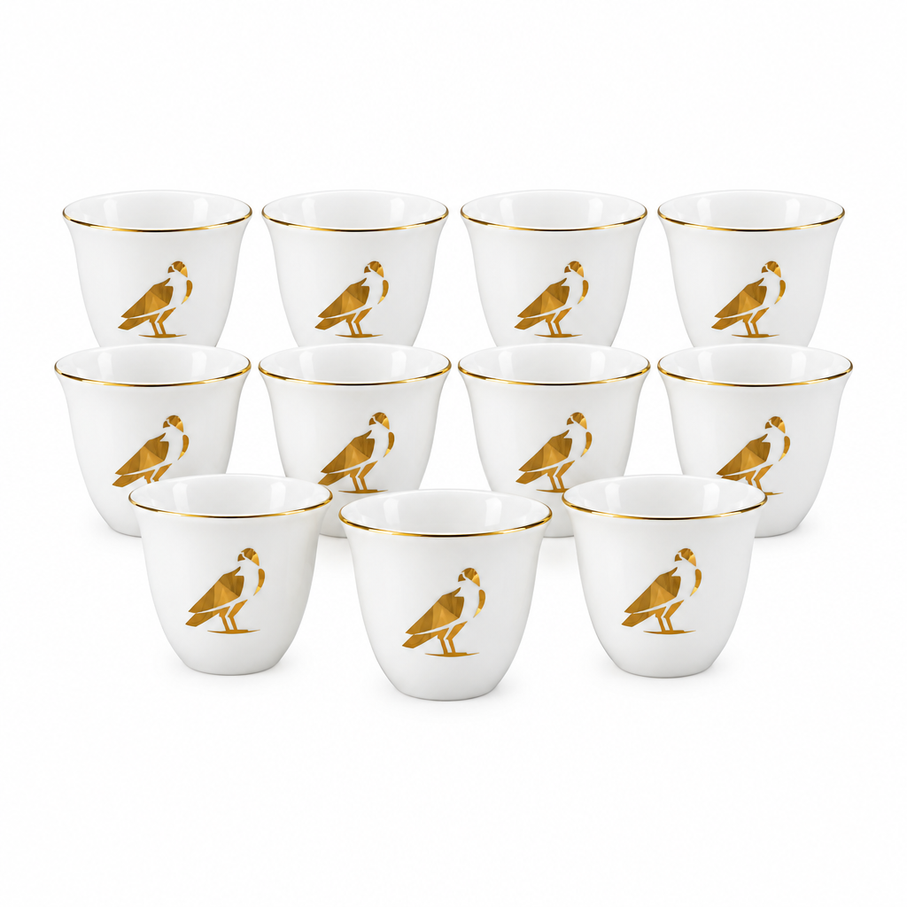 Germax Ceramic 12 Pcs Cawa Cup Set - 80ml