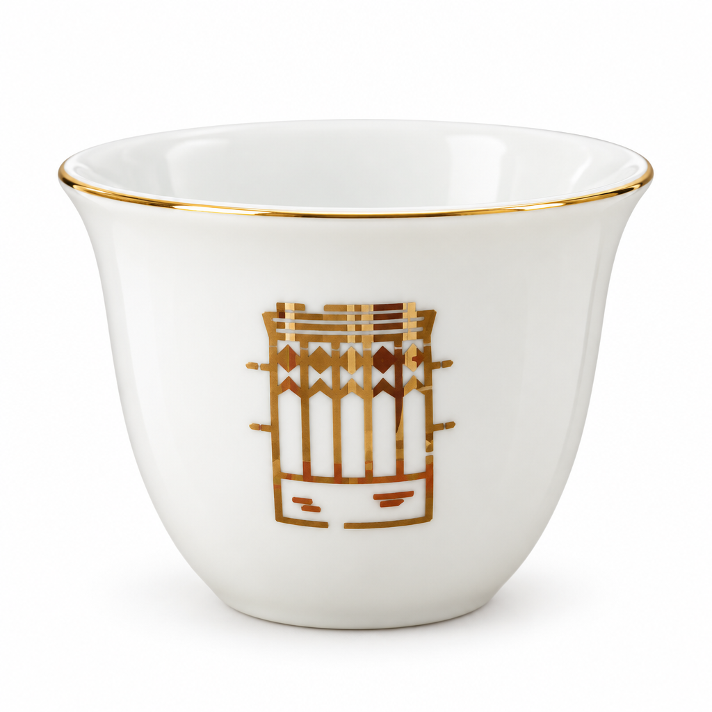 Germax 12 Piece Ceramic Cawa Cup Set - 80ml