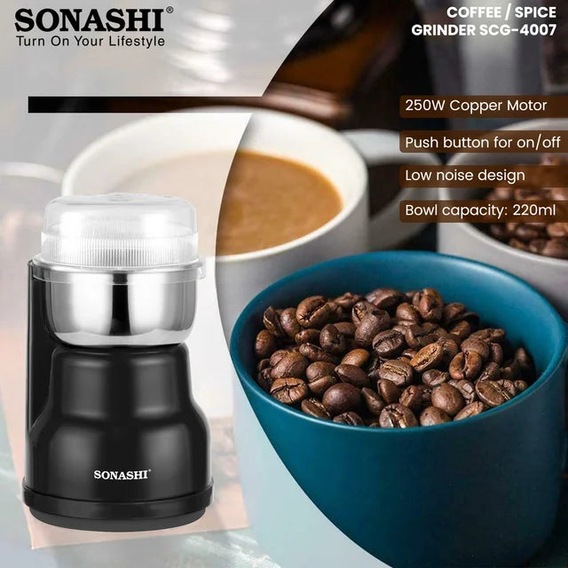 مطحنة كهربائية للقهوة/التوابل من سوناوشي SCG-4007