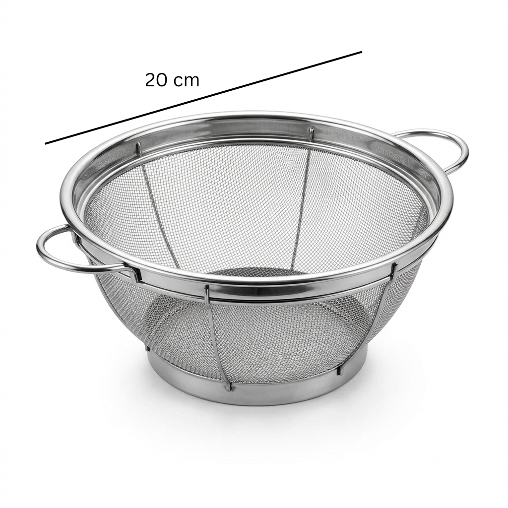 Stainless Steel Net Basket/Strainer with Dual Handles – 20 cm