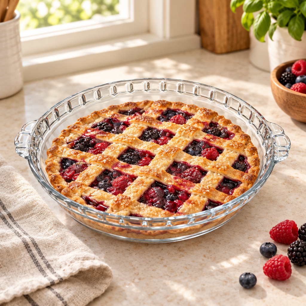 Marinex Glass Pie Dish with Handles – 1.3 Litres