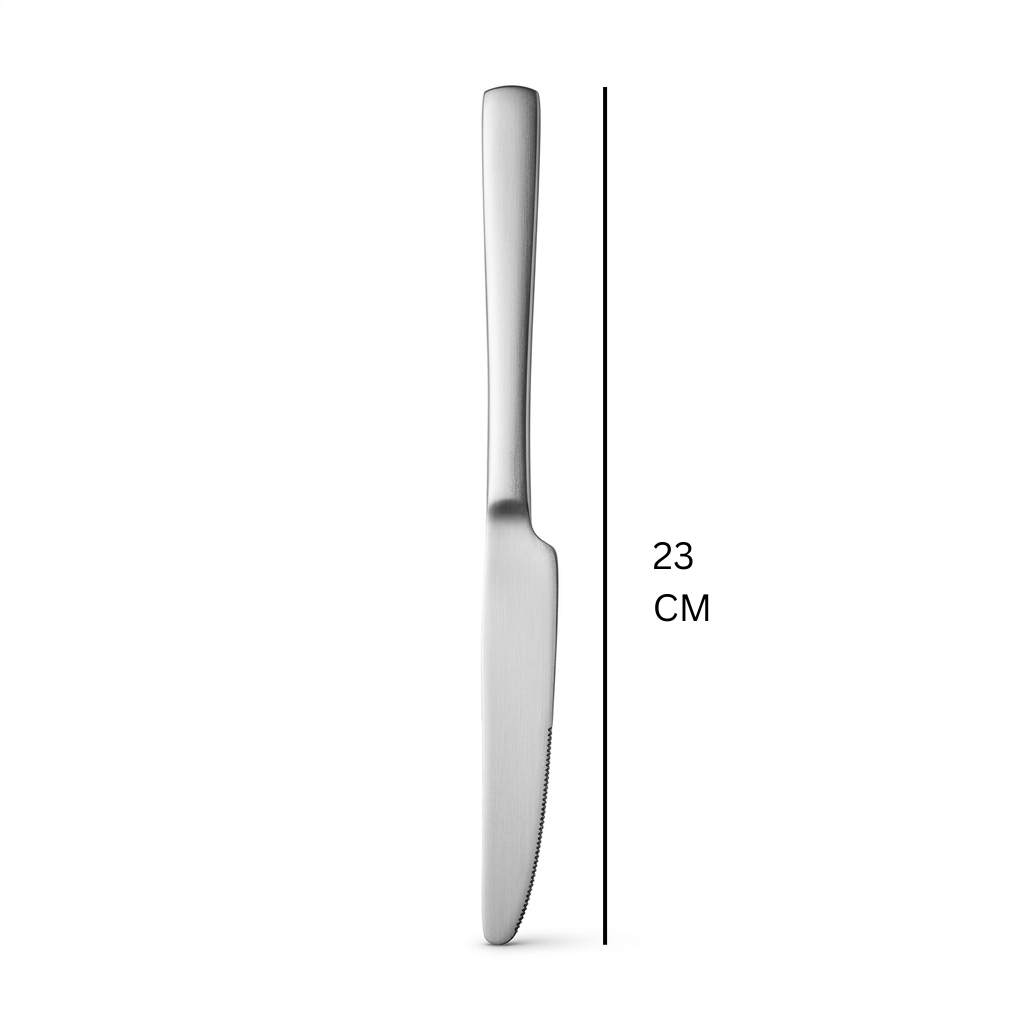 Stainless Steel Knife Set of 6 - 23cm Matt Silver