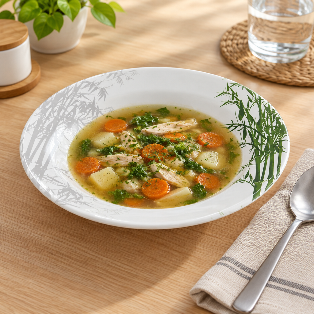 Dine Melamine Soup Plate - 8 Inch