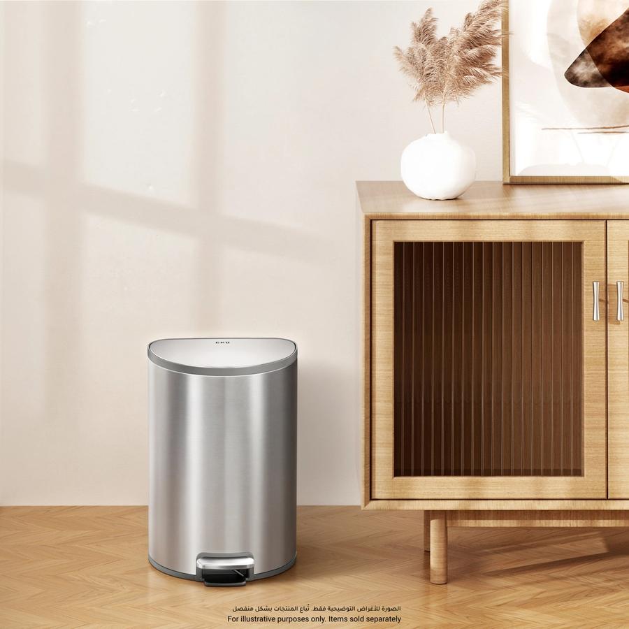 Eko Shell Semi Round Pedal Bin, 12 L