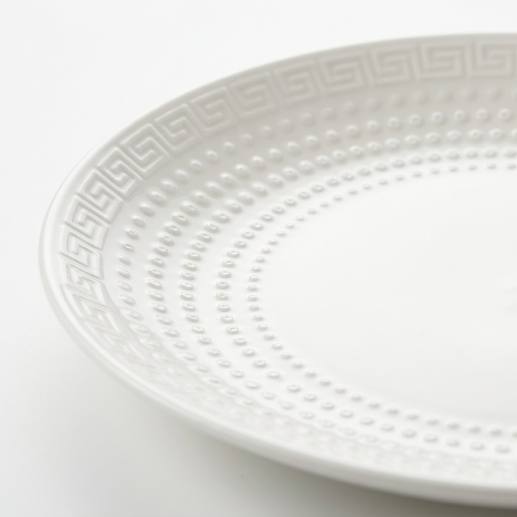 M.E.W Ceramic Round Fruit Tray White - 14 Inch