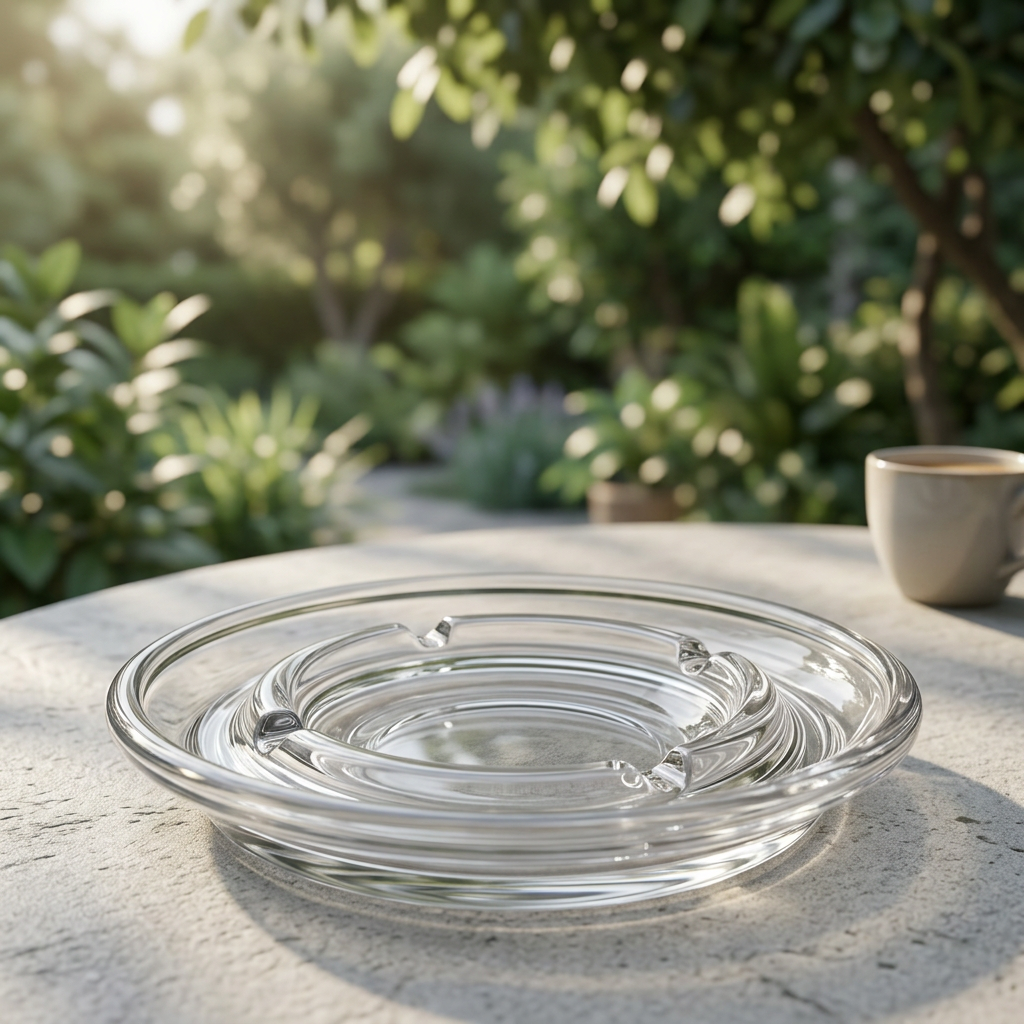 Blinkmax Round Glass Ashtray - 16cm