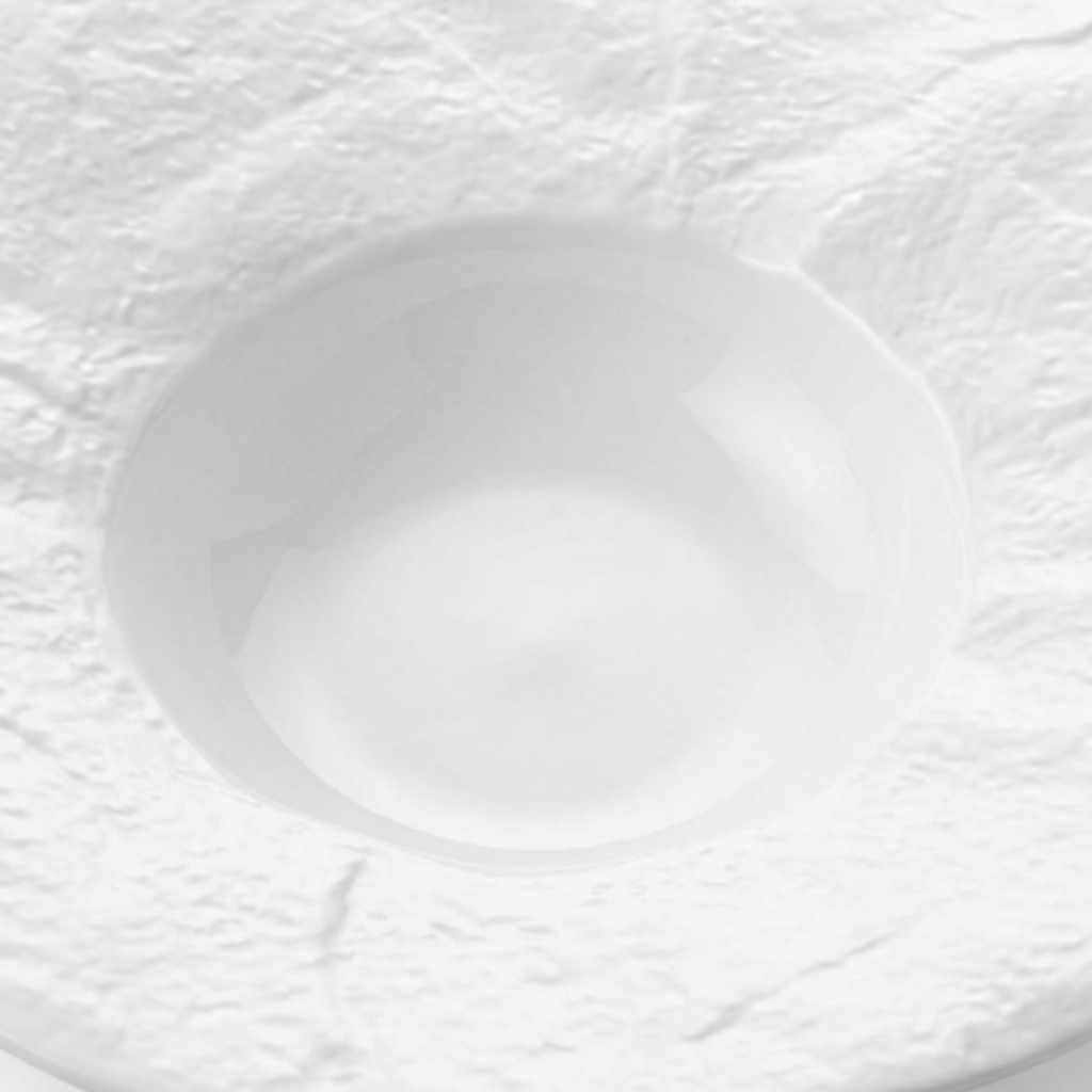 Textured Ceramic Bowl White - 23cm