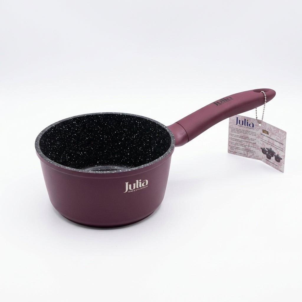 Julia Saucepan With Lid 16cm - Velvet Berry - Durable Die-Cast Aluminum - Non-Stick