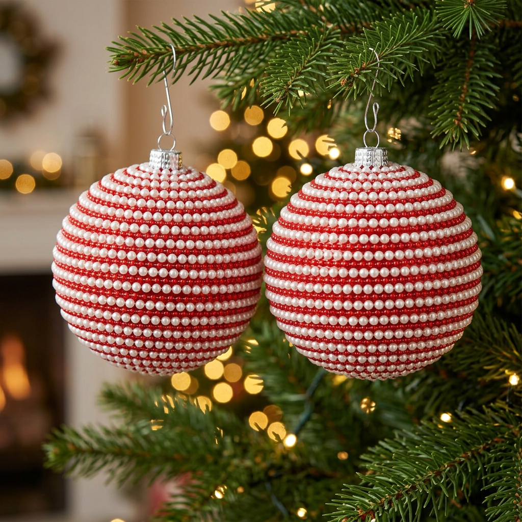 Plastic Christmas Décor Balls 2 Piece - 10cm