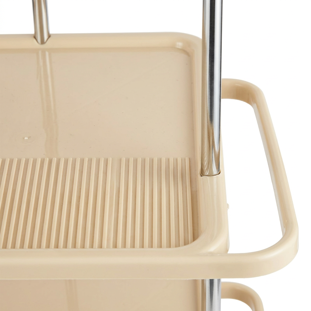 4-Layer Plastic Shoe Rack Beige - 65×30cm