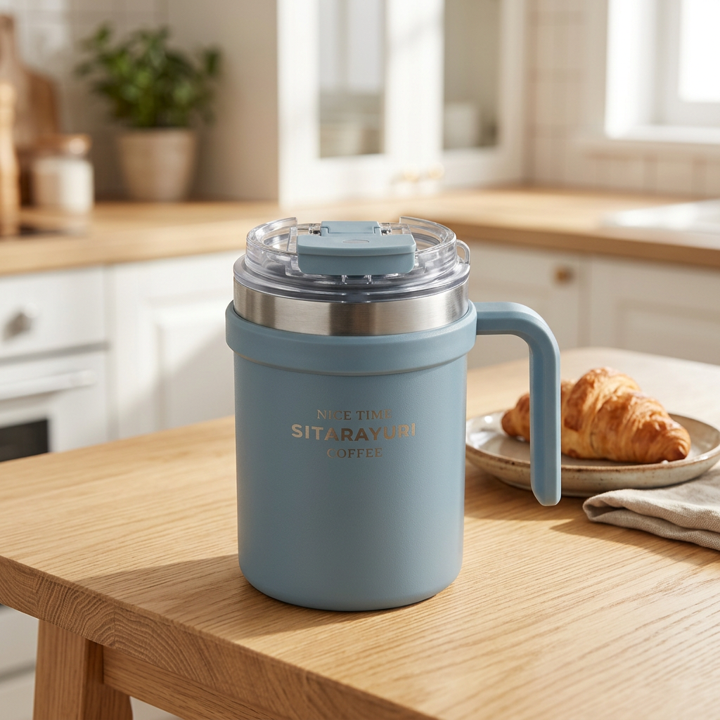 Sitarayuri Vacuum Mug Dusty Blue - 500ml