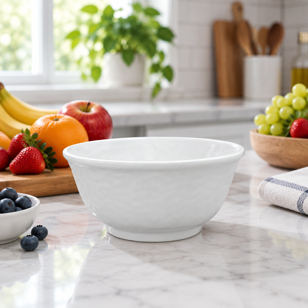 Elite Melamine Bowl, White - 4.75 Inch
