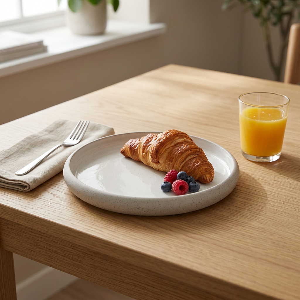 Ceramic Plate Light Grey - 21cm