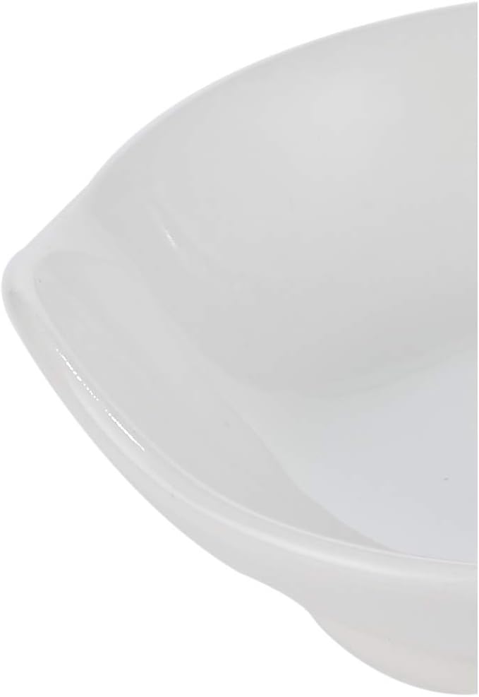 Symphony Elegant White Ceramic Sauce Set – 3 Unique-Shaped Pieces 250 Ml