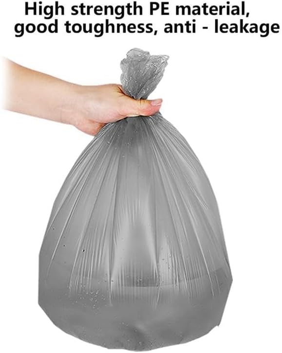 Garbage Bags Drawstring, 10 Gallon, 54 × 60 cm, Silver, 20 Bags per Roll (X Small) – Pack of 2