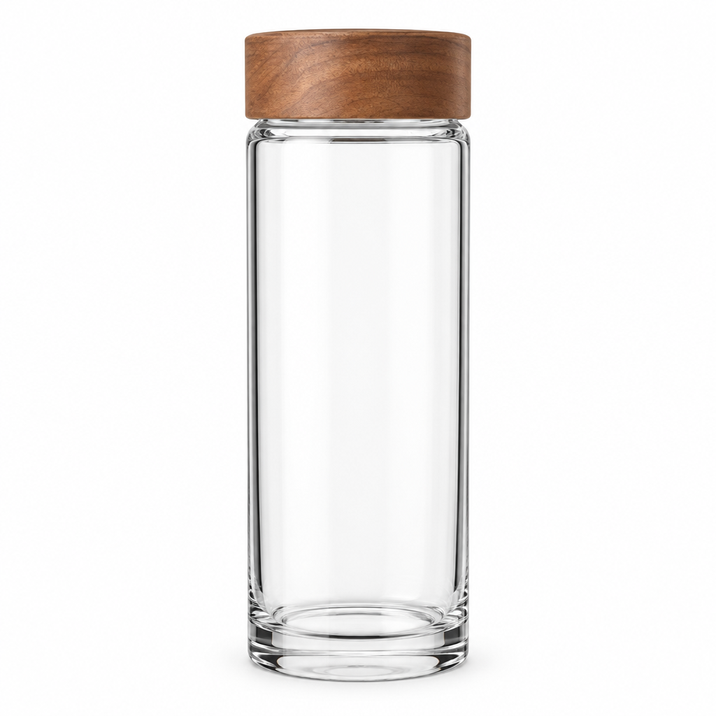 Housemart Glass Jar with Wooden Lid - 450ml