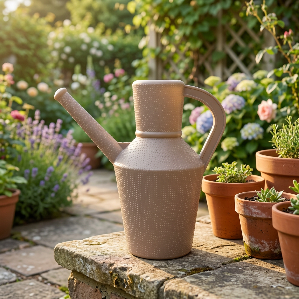 Plastic Garden Watering Jug Taupe - 2 Litres