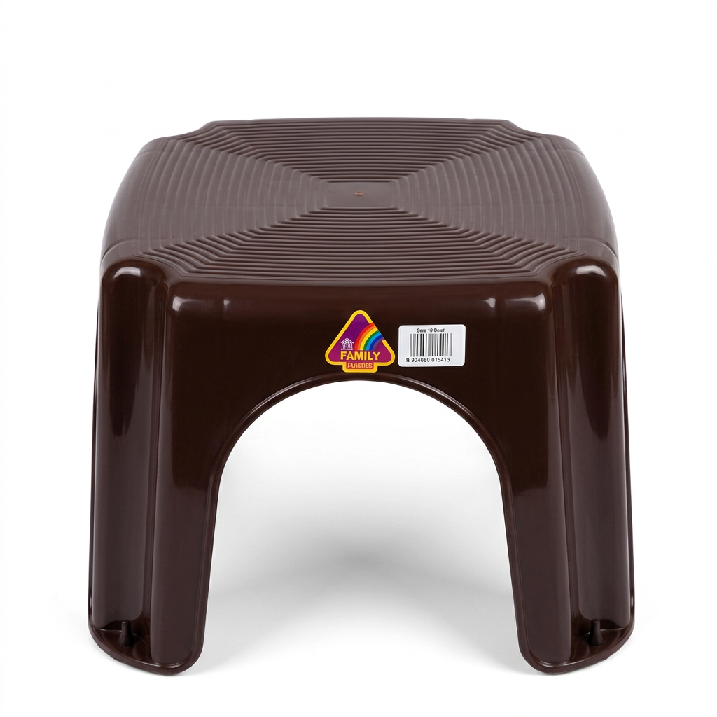 Family Plastic Stool Dark Brown - 25×30cm