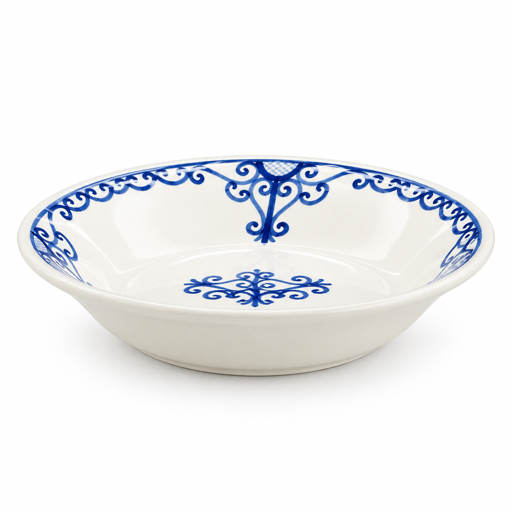 Slama Ceramic Soup Plate White - 23cm