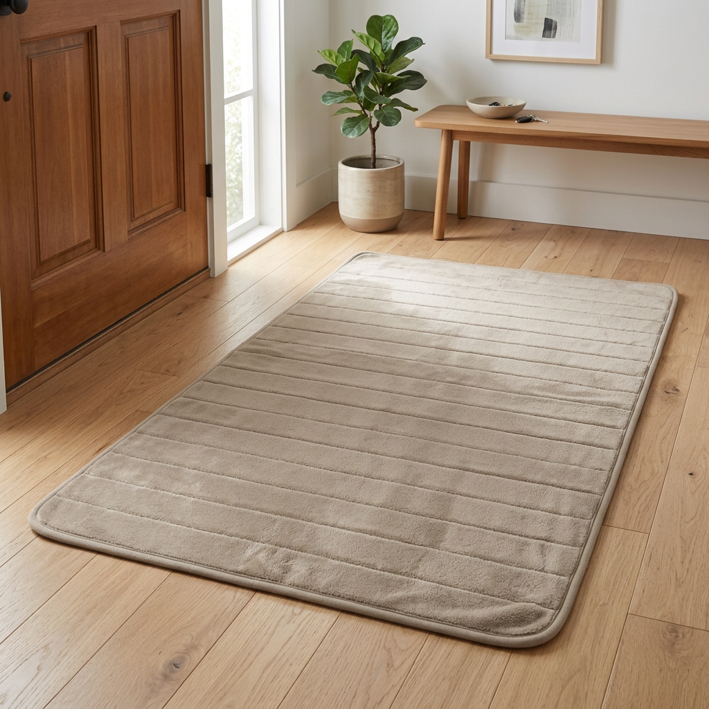 Fur Door Mat Beige – 80×140cm