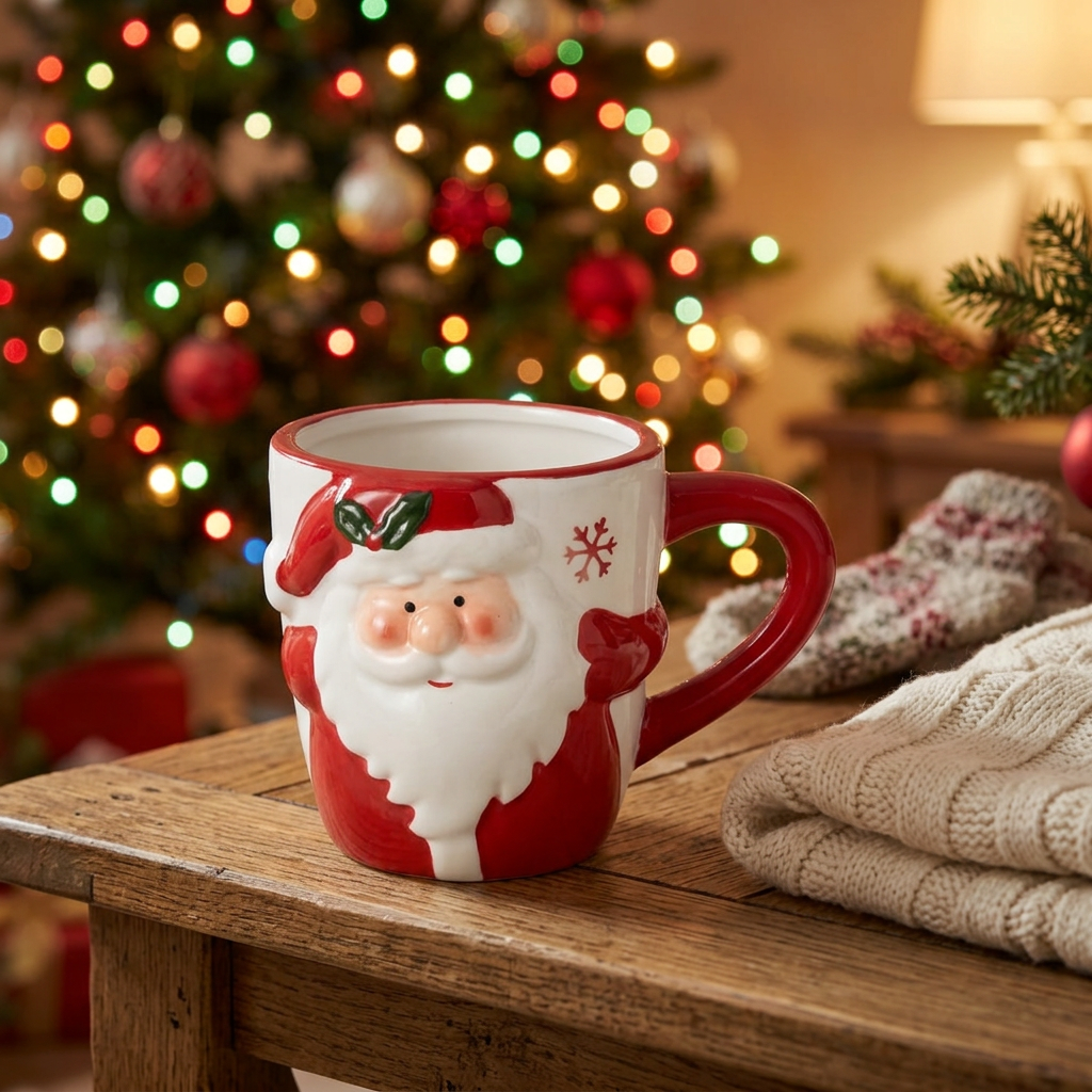 Ceramic Christmas Santa Mug - 300ml