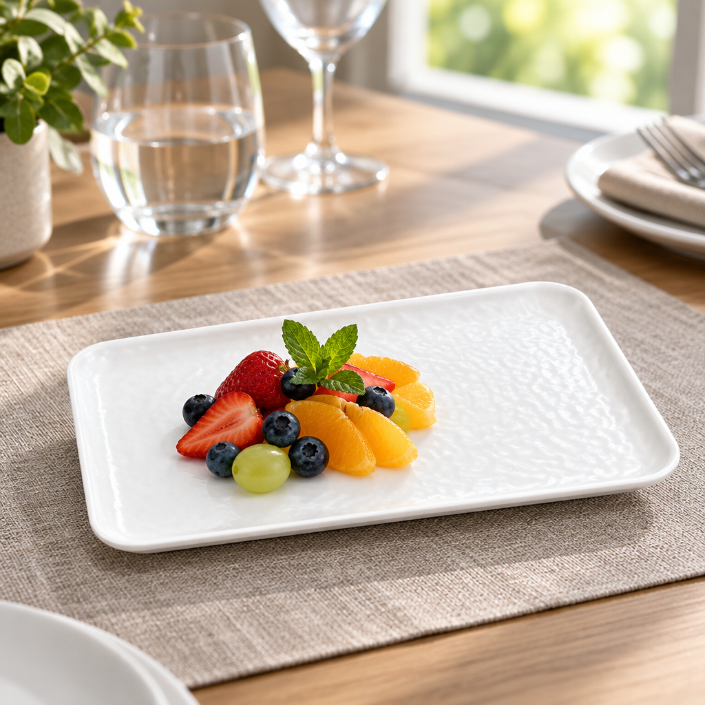 Elite Melamine Plate White - 7 Inch