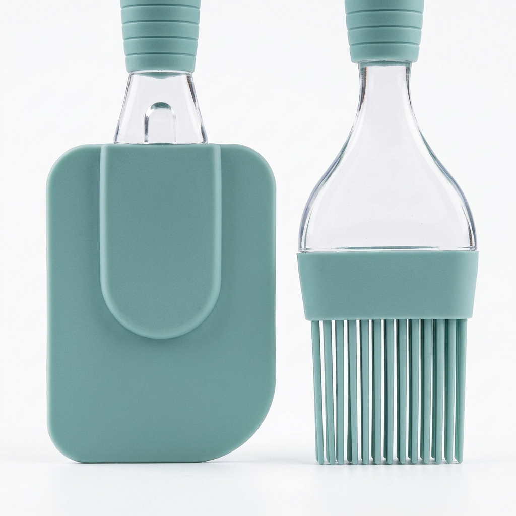Yuniverse Silicone Spatula & Oil Brush Set Teal - 22×25cm