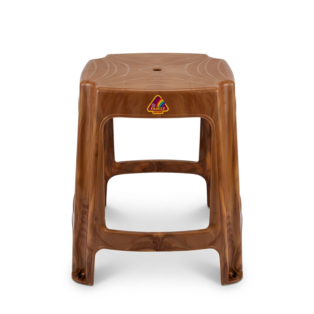 Family Plastic Stool Brown - 55×37×30cm