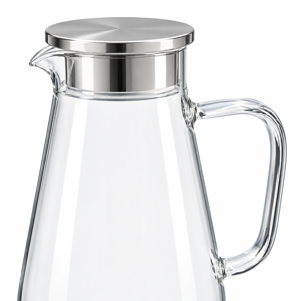 Diamonds Glass Jug with Lid – 1.7 Litres