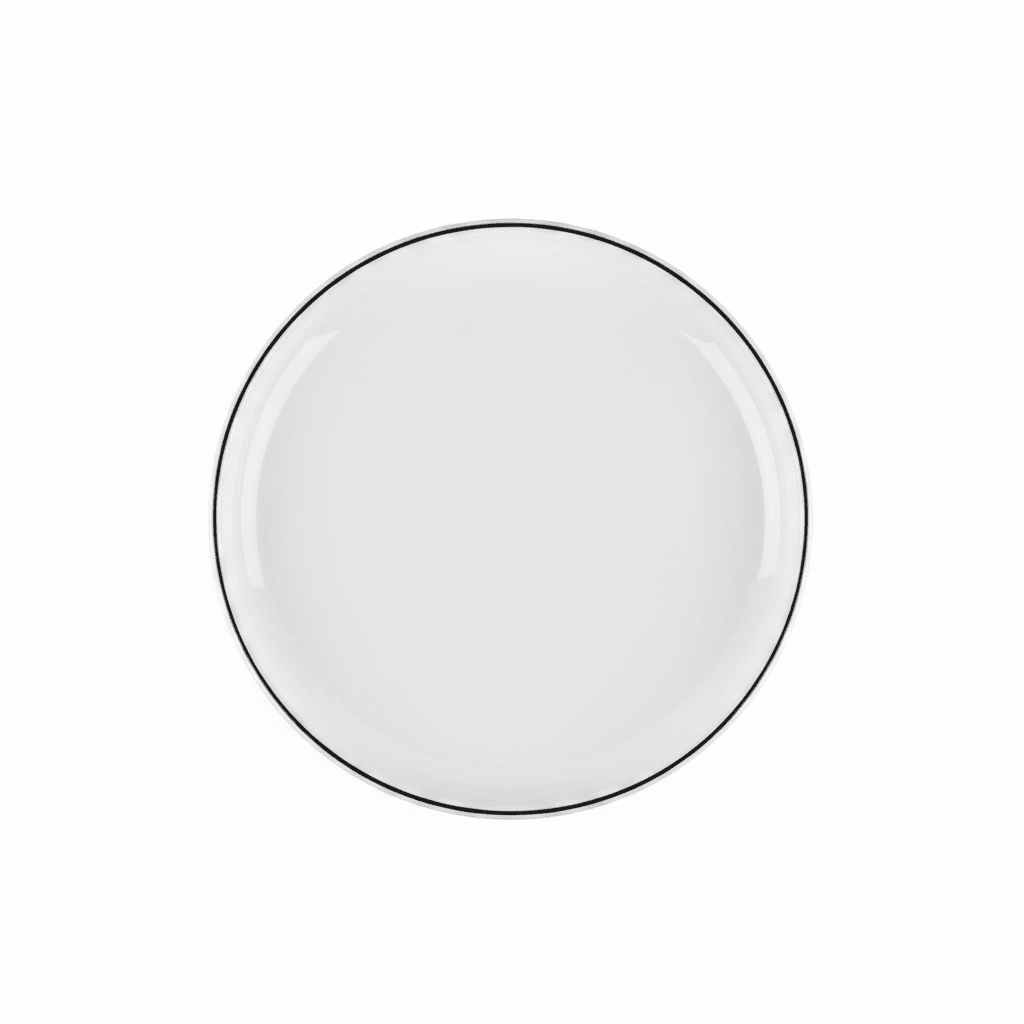 4Ever White Melamine Dessert Plate with Black Rim — 10.75 Inch - Al Kabayel Discount Centre4Ever White Melamine Dessert Plate with Black Rim — 10.75 InchPlates4EVERAl Kabayel Discount Centre